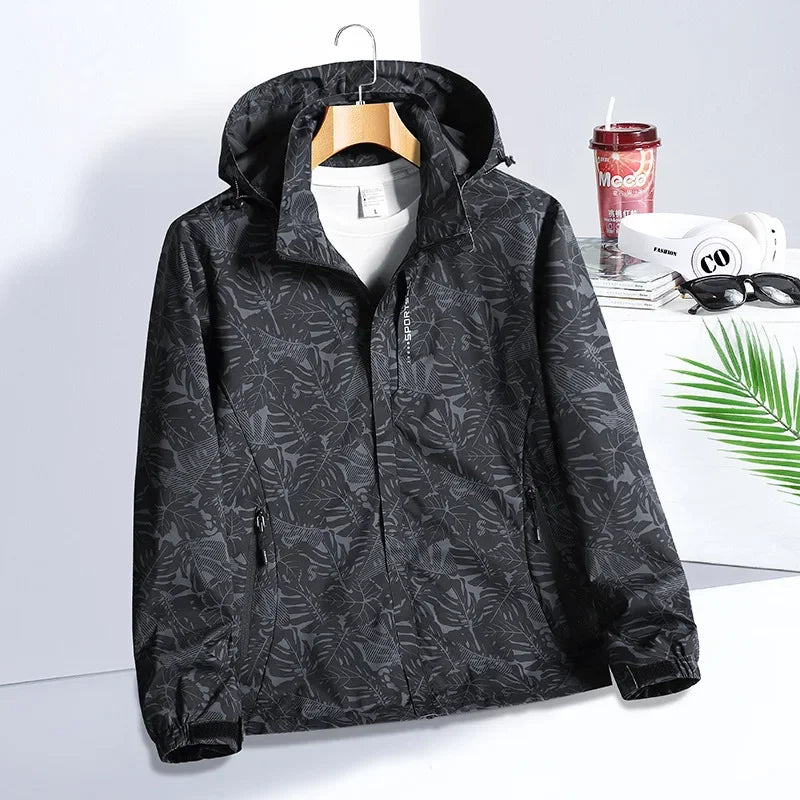 Spring Autumn Camouflage Lightweight Women's Outdoor Waterproof Casual Jacket Couple's Hiking Clothing Single Layer Windbreaker