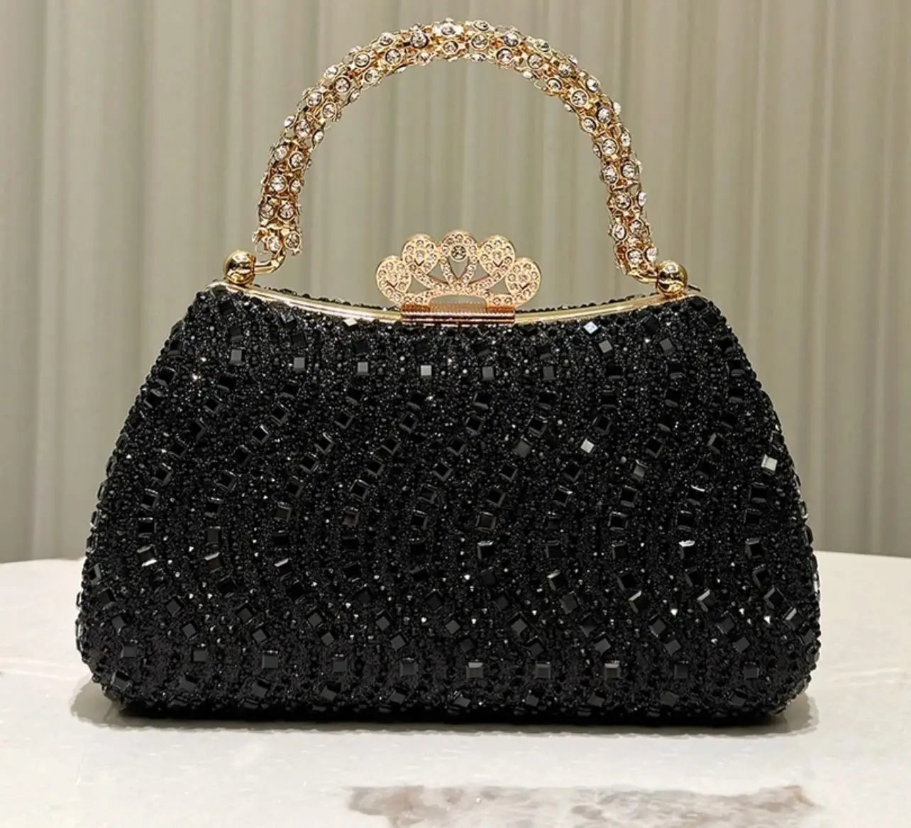 2025 Luxury Fashion Sequined Glitter Clutch Bag Full Rhinestone Design Party Women Handbags Portable Tote Shoulder Messenger Bag