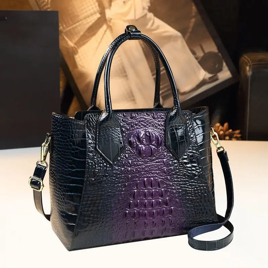 Designer Brand Crocodile New Large Capacity Tote Bag Leather Handbag Crossbody Bags for Women Bolsos Mujer