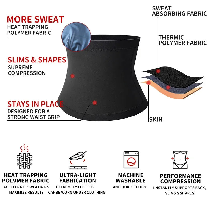 Postpartum Waist-fitted Shaping Belt For Women Sweat-absorbent Tummy Control Sport Waistband Belly Cincher Tummy Control Belt