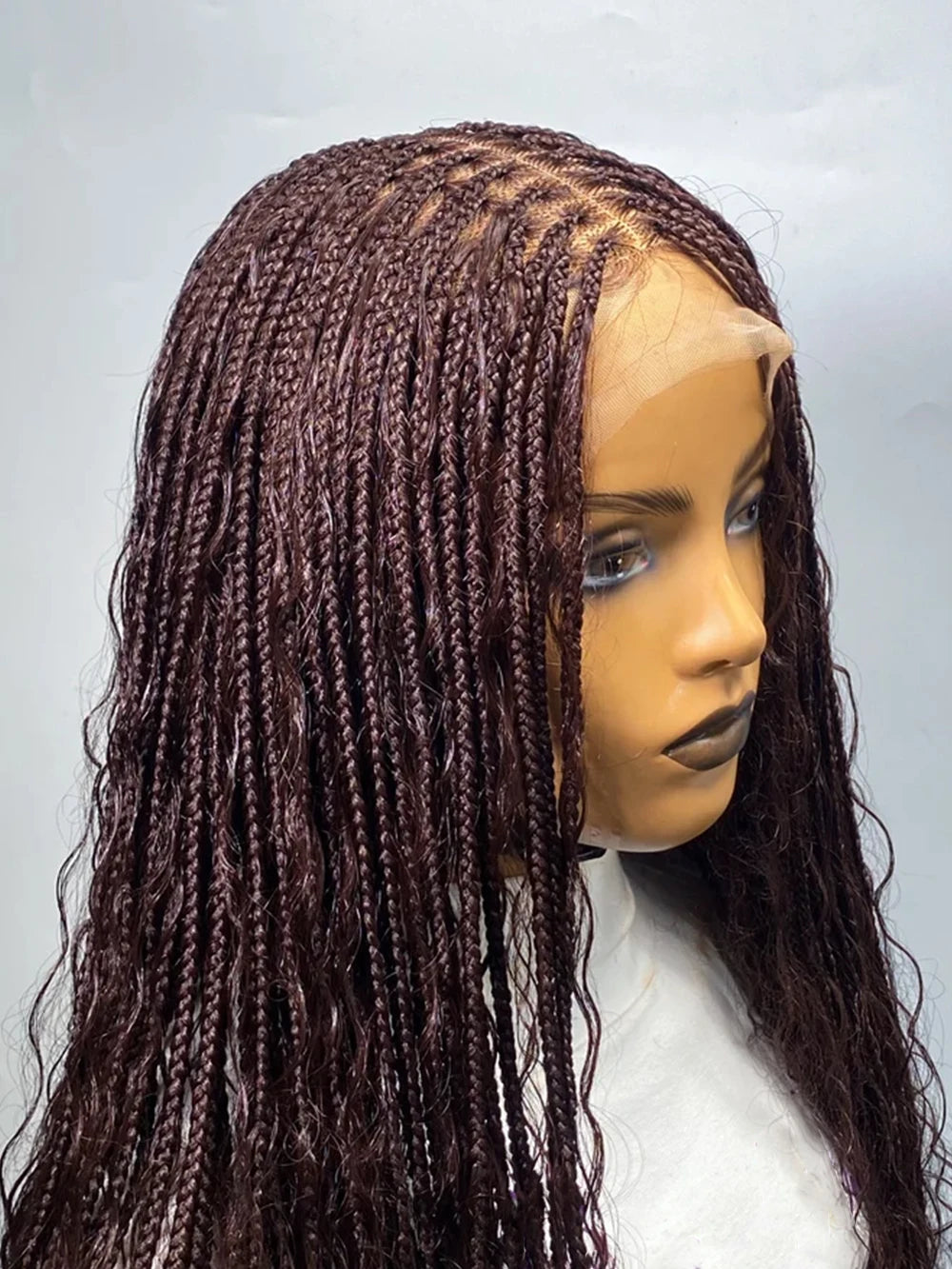 Boho Ombre Honey Blonde Full Lace Wig HD Lace Braided Twist Wig Updo Cornrow Style for Black Women