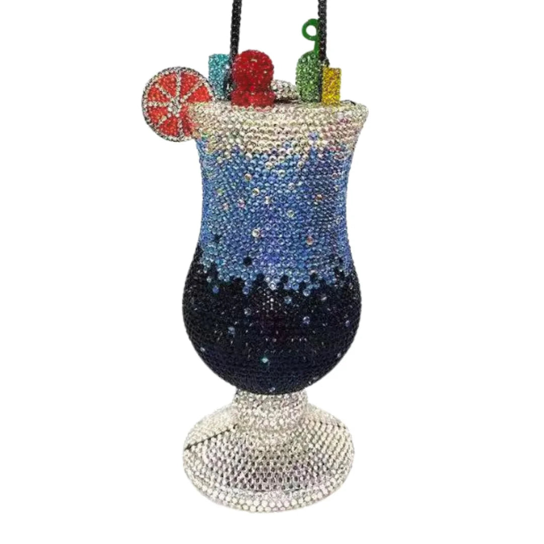 XIYUAN New Martini Bag Women Luxury Rhinestone Evening Bags Diamond Fashion Cup Handbag Wedding Bridal Clutch Classy Party Purse