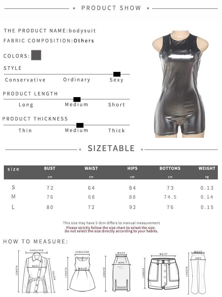 Weird Puss Silky Sexy Playsuit Women Backless Coquette Sleeveless Summer Hipster Shiny Skinny Fit Stretch Activity Club Romper
