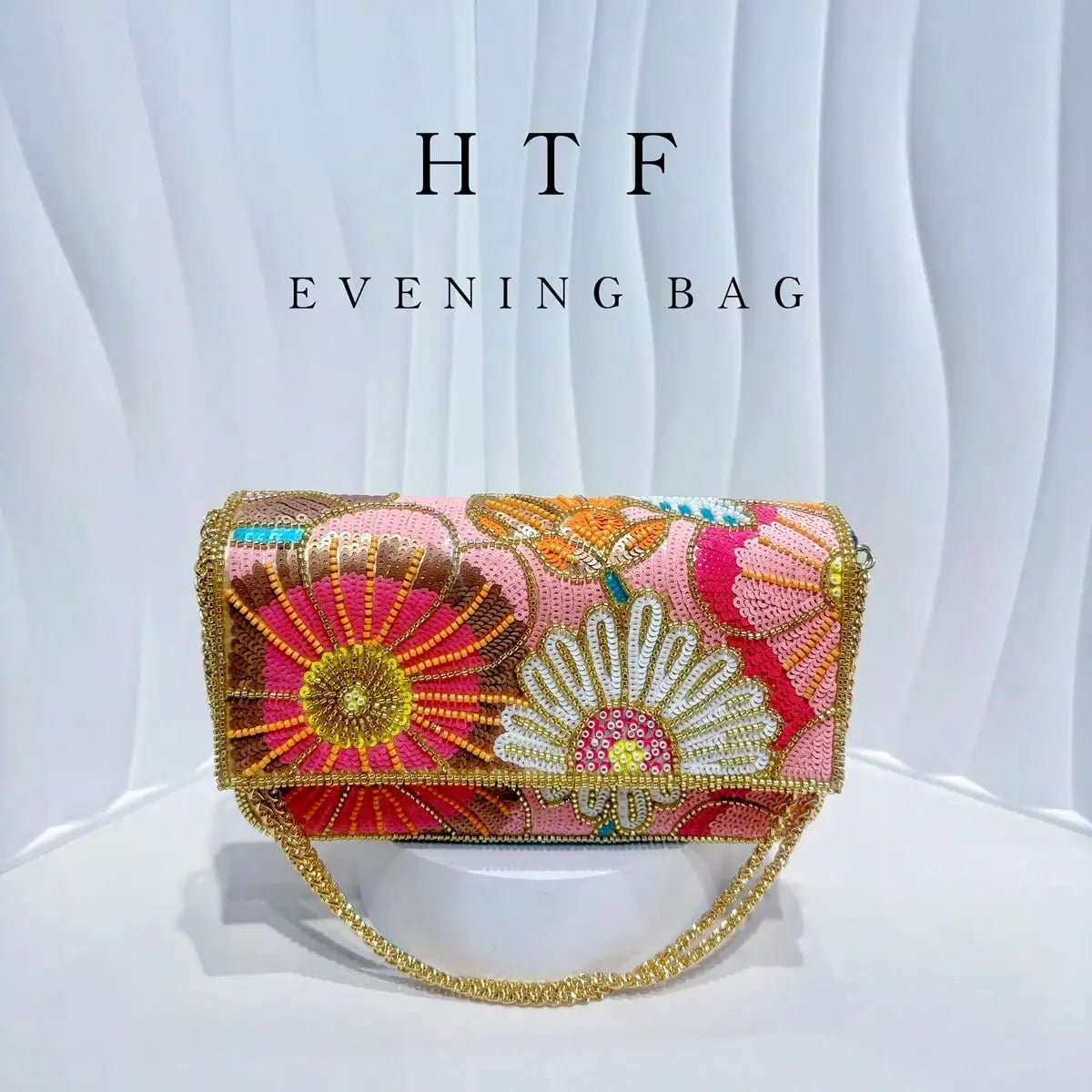 Luxury Beaded Rhinestone Evening Clutch Bag for Women