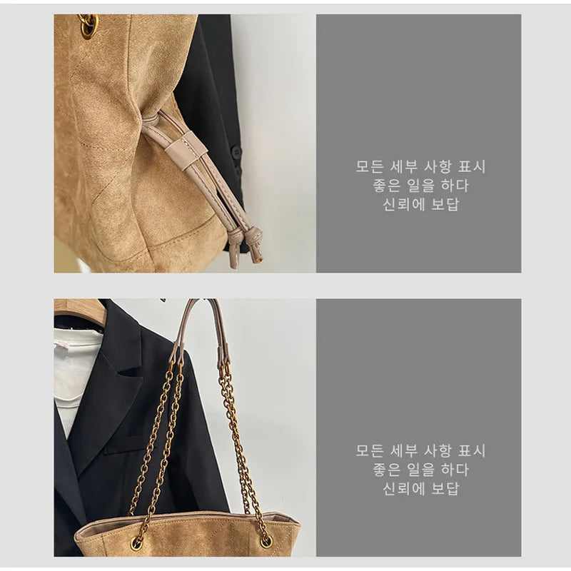 Brand Diamond-shaped Underarm Bag New Women Luxury Retro Fashion Versatile Drawstring Chain Bag Textured Hardware Shoulder Bag