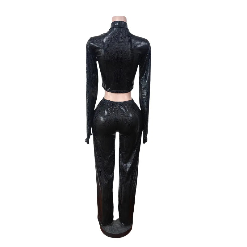 Classic Soft Stretch Zip Front Hooded Two Piece Set for Women