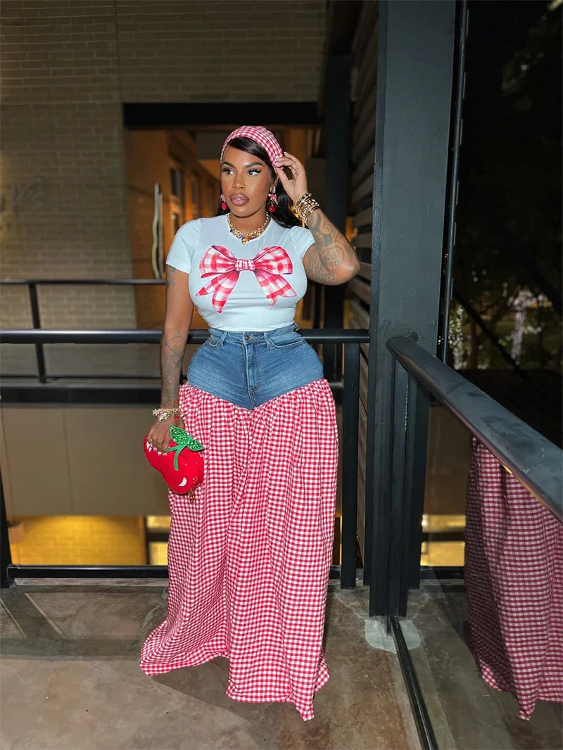 Streetwear Casual 2 Pieces Set for Woman Clothing Summer Short Sleeve T-shirt Top and Oversized Wide Leg Pants Matching Sets