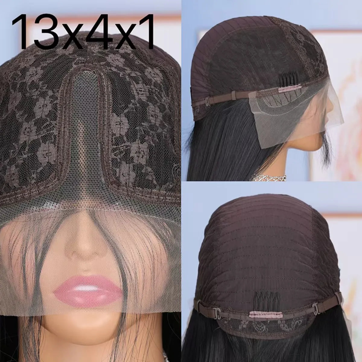 Short Bob Blunt Cut Jerry Curly 13X4X1 Lace Front Wigs Synthetic Wig Preplucked With Baby Hair Bleached Knots Glueless Wig Party