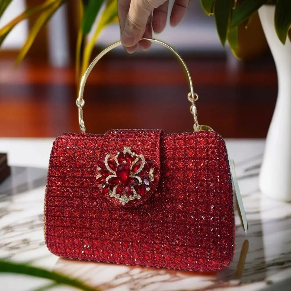XIYUAN Lady Crystals Evening Bags Women 2024 Sparkling Diamond Evening Handbags Metal Clutch Purses And Handbag Wedding Purse