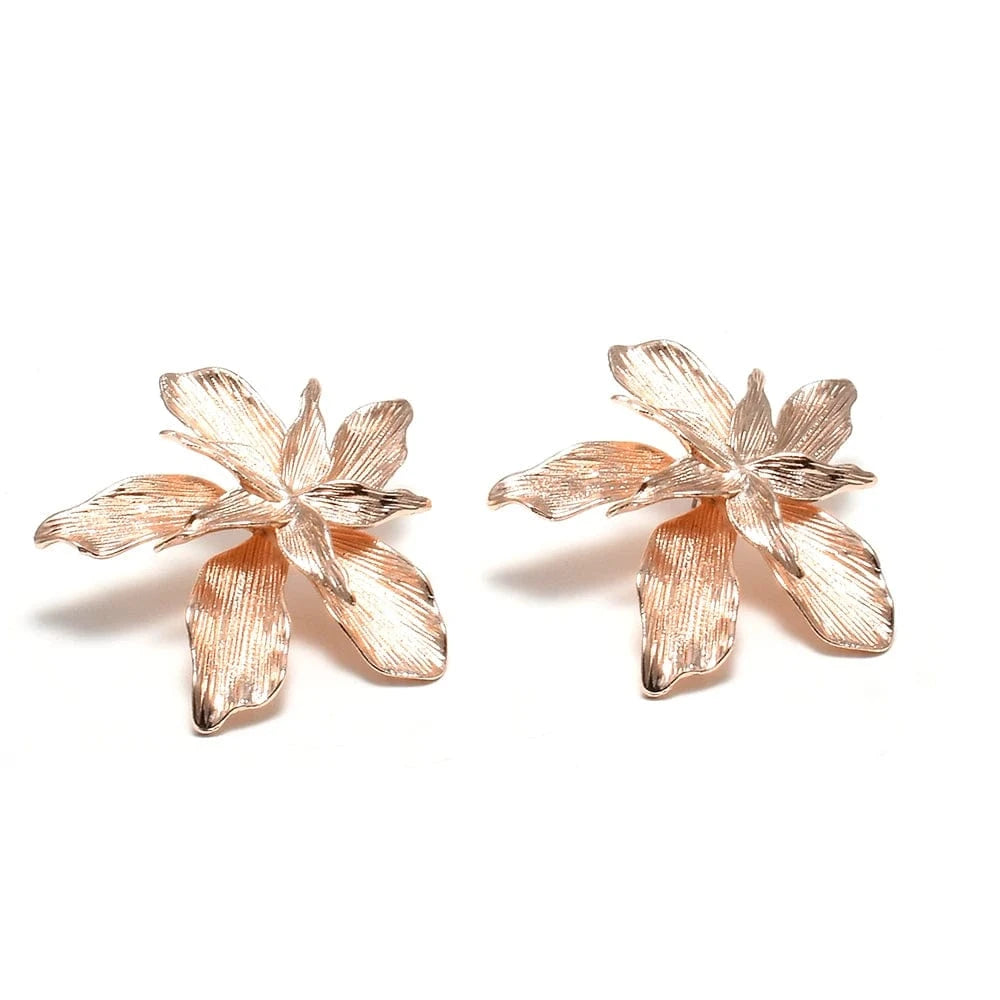 Classic Piercing Earring Double Layered Flower Earrings Popular Women's Accessories Wholesale Trendy Jewelry