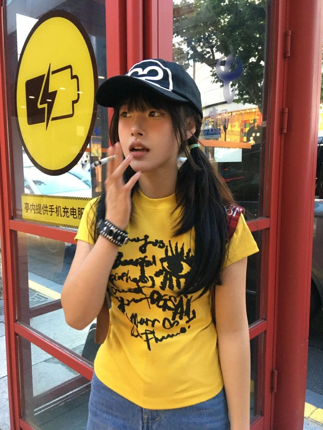 Karrram Japanese Y2k Letter Print T-shirt Vintage Harajuku Crop Top Trashy 2000s Style Short Sleeve Tee Shirt American Retro 90s