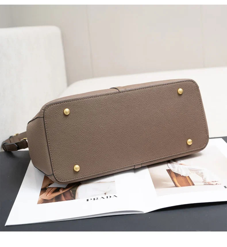 Female Soft Natural Cowhide Handbags Women Cow Genuine Leather Shoulder Bag Ladies Fashion Designer Luxury Retro Crossbody Bags