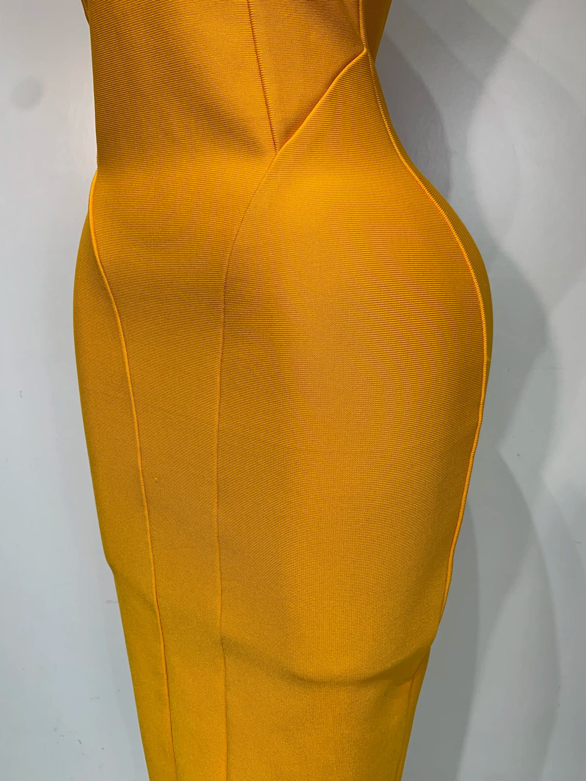 Orange Sleeveless Bandage Dress
