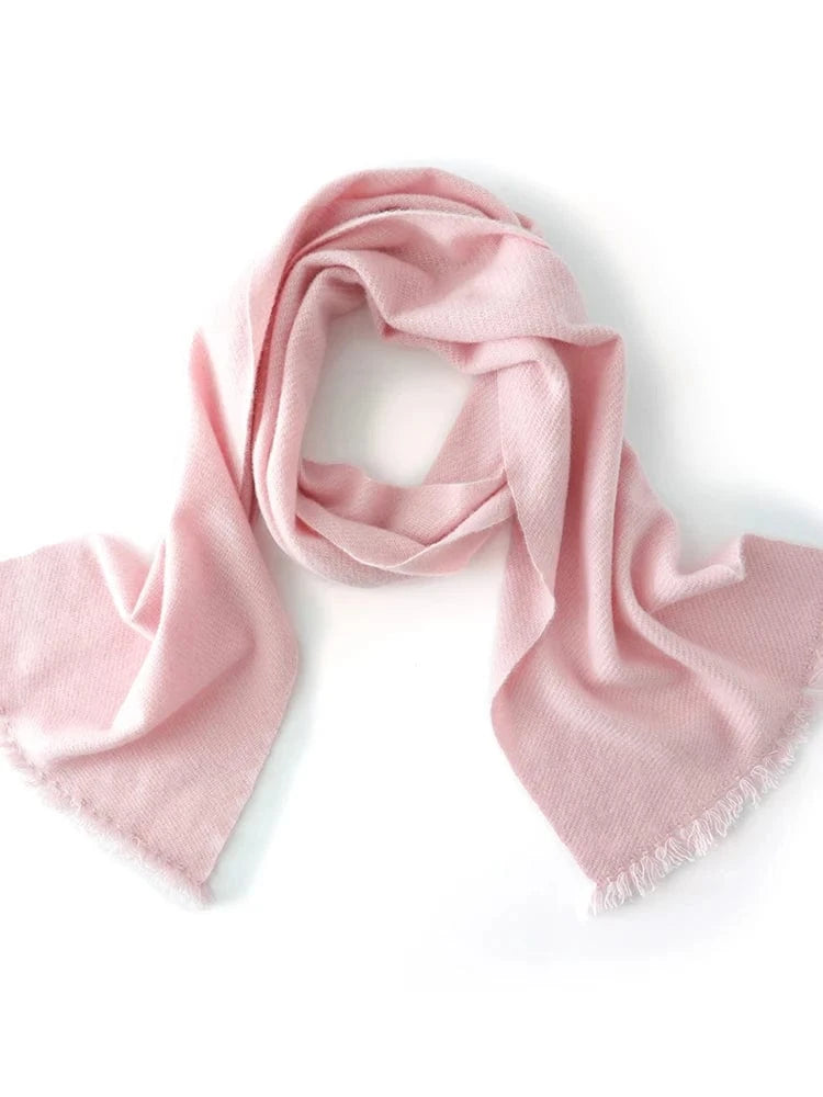 New Chic Women 100% Cashmere Scarf Autumn Winter Cashmere Knitted Tassel Long Shawls Row Style Basic Soft Warm Scarf Luxury Tops
