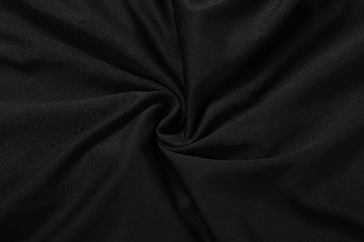 Sexy O-Neck Hollow Out Mini Dress with Metal Ring Cross Detailing for Women