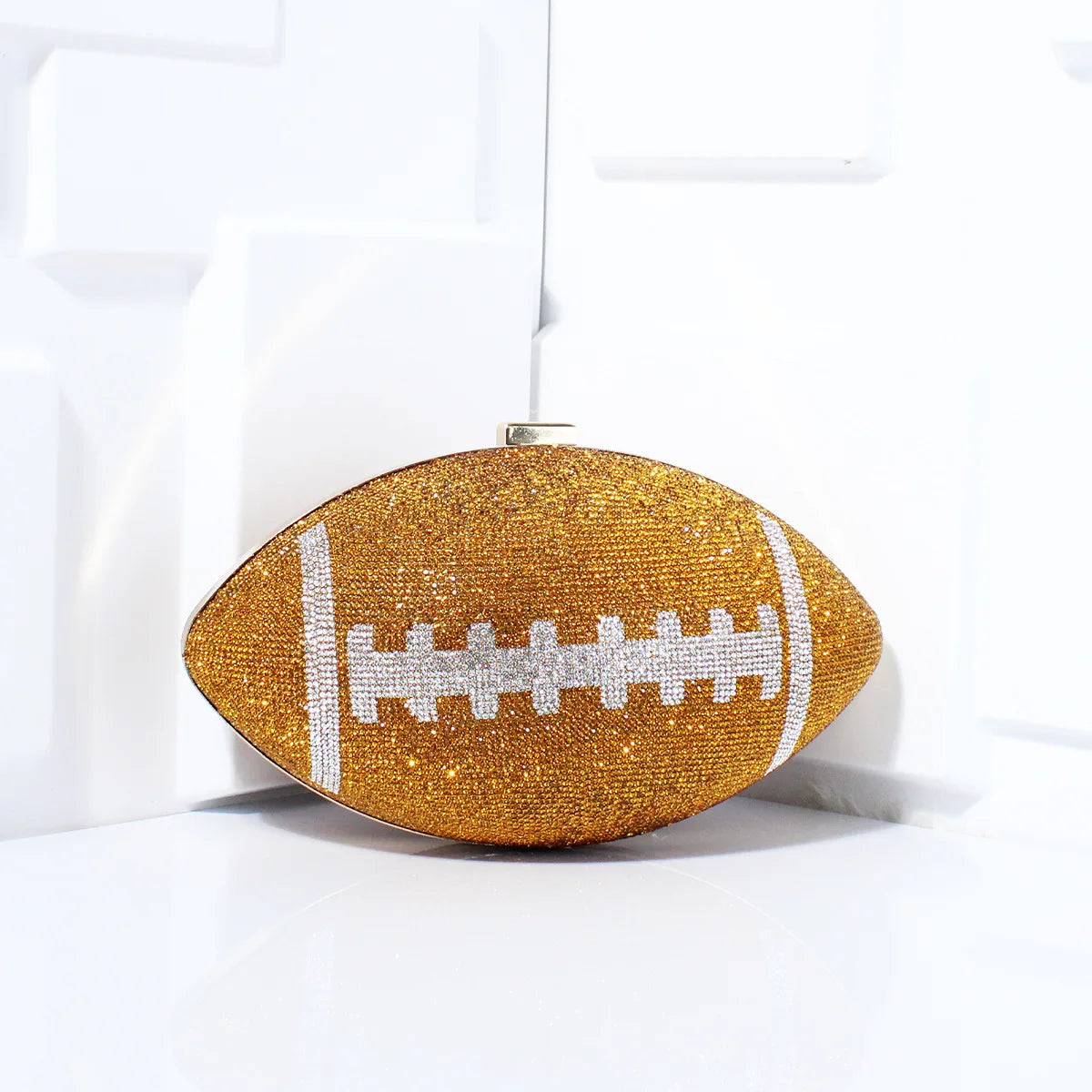 Football-Shaped Evening Minaudière - Exquisite High-End Banquet Purse for Dance Events Versatile Shoulder Messenger Bag