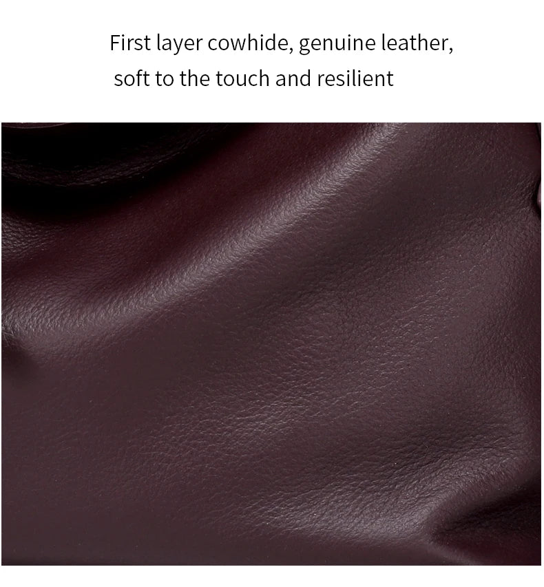 Cowhide Genuine Leather Handbags Women Casual Shoulder Bag Female Fashion Shopping Retro Large Luxury Designer Ladies Bags New