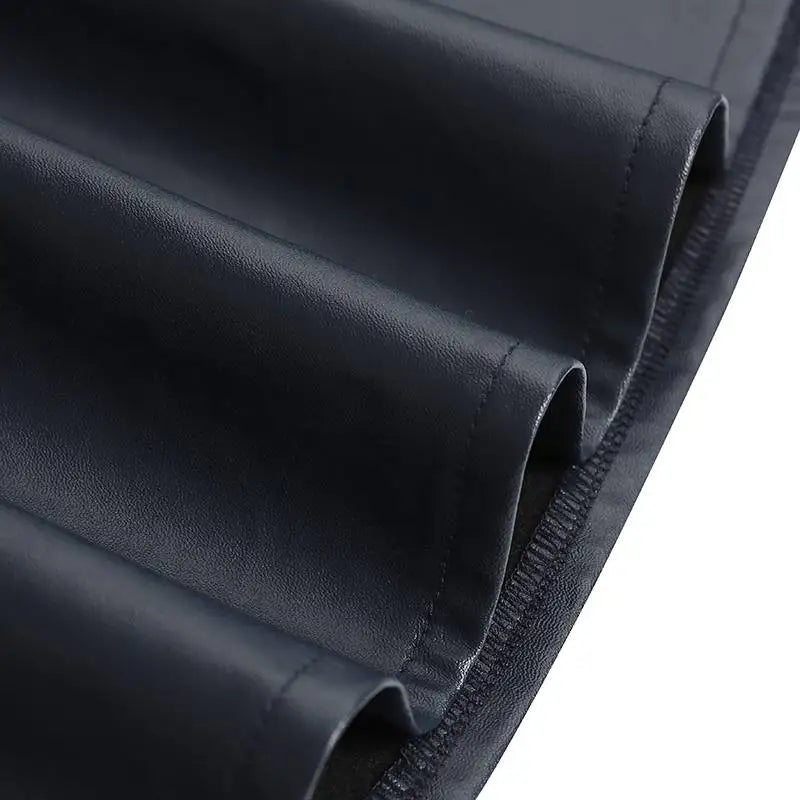 Celmia Fashion Women Long Skirts 2024 Spring PU Leather Faldas Elegant High Waist A-line Midi Skirt Casual Loose OL Swing Jupes