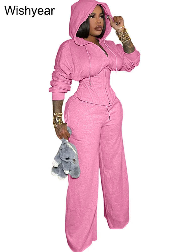 Cozy Autumn Hooded Tracksuit Set