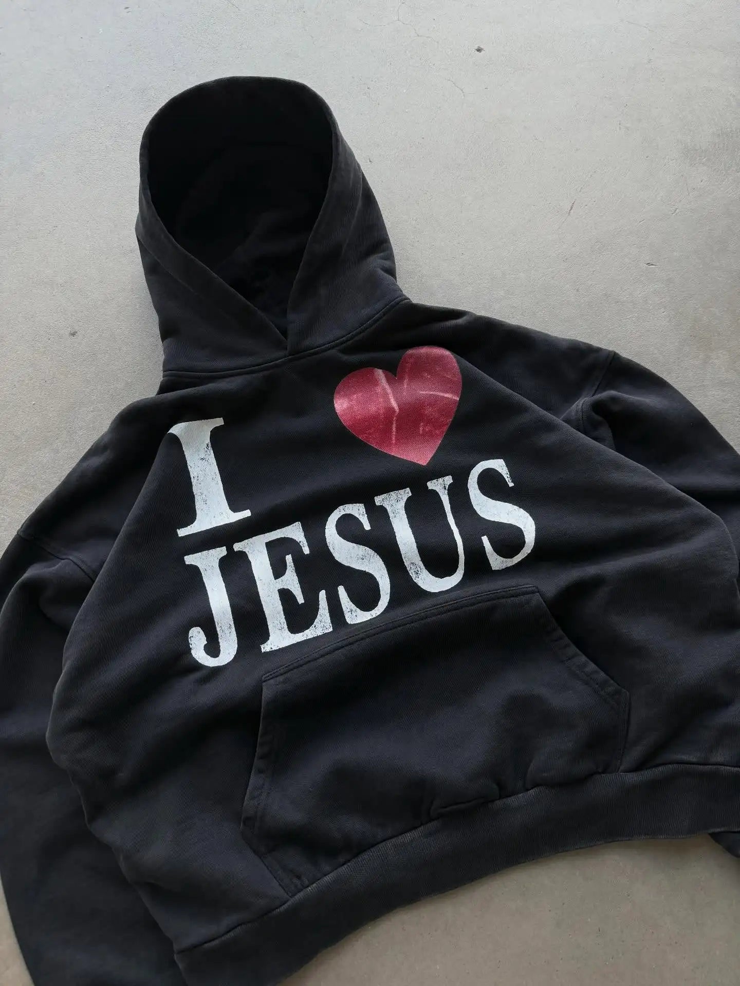 Men Women Hip Hop Jesus Letter Printed Hoodie Y2k Oversized Loose Retro Hooded Pullover Fashion Street Sweatshirt Goth Clothes