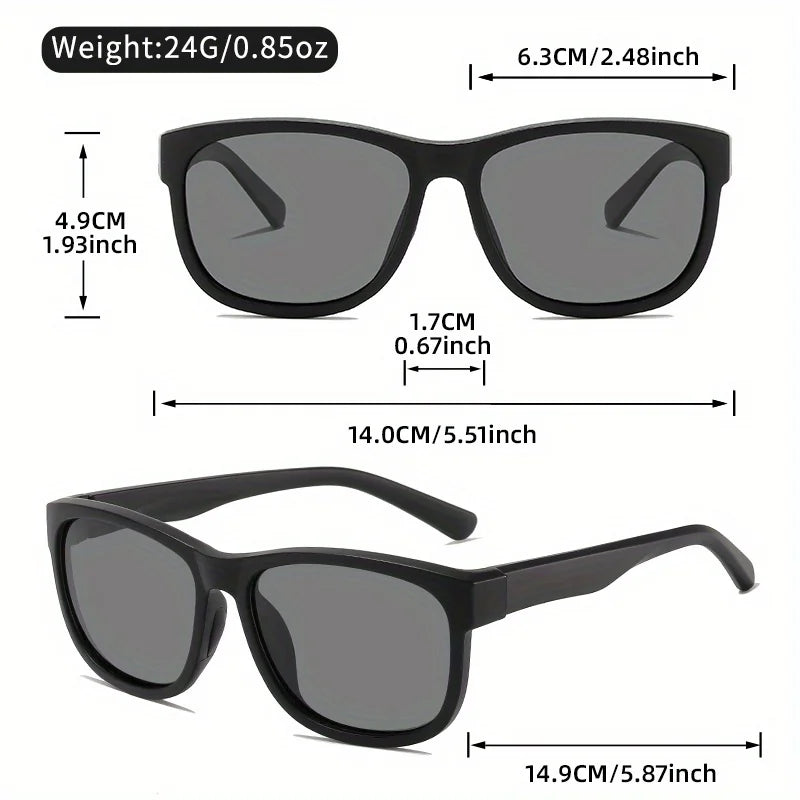1 Pair Unisex Polarized Square Fashion Sunglasses - Lightweight Purple Glitter Frame, TAC Lenses for Outdoor Sports & Fashion