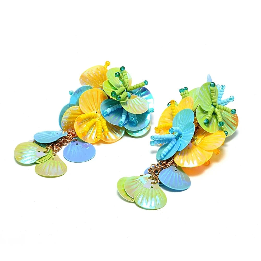 Fashion Flower Drop Earrings Bohemian Handmade Dangle Earring Wholesale Trendy Accessories For Women Colorful Jewelry Gifts