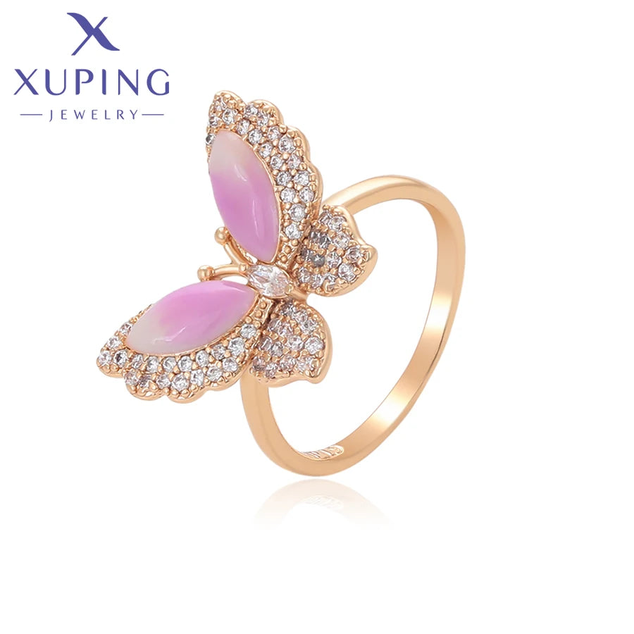 Gold Plated Butterfly Statement Ring
