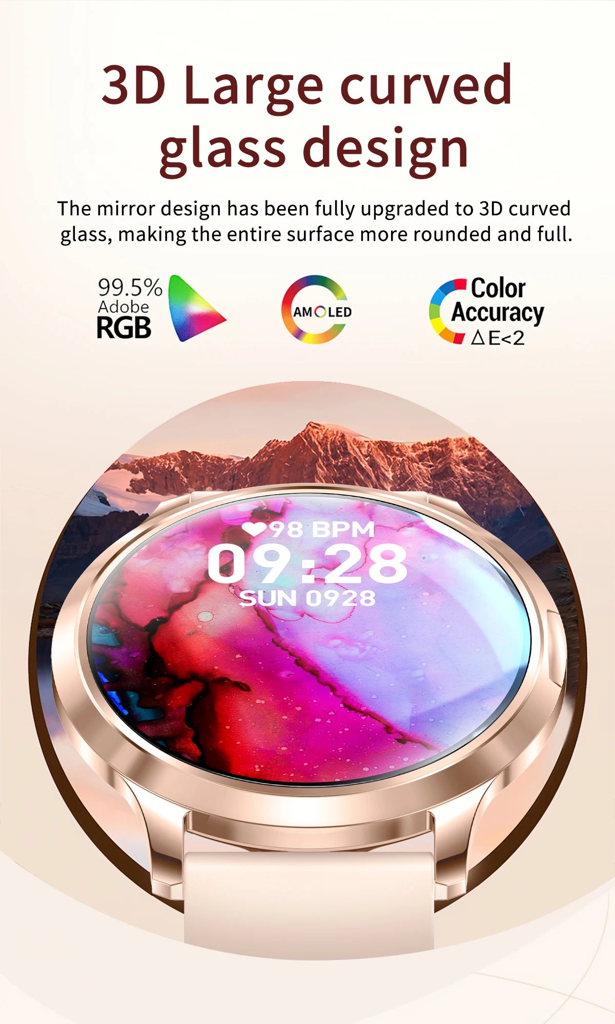 2025 New Smart Watch For Women 1.32"HD AMOLED Screen IP68 Waterproof Heart Rate Women Health Ladies Smartwatches For Android ios