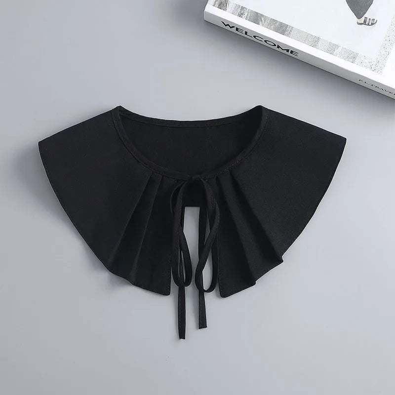 Removable Lace Doll Fake Collar Women Tie Ladies White Shawl Wrap Detachable Embroidered Lapel False Collar Clothes Accessory