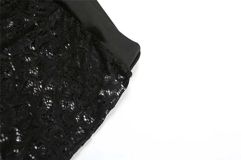 Lace See Through 2 Piece Set Women 2024 Autumn Sexy Hollow Jacquard Backless Bodysuit Leggings Party Clubwear Skinny Outfits