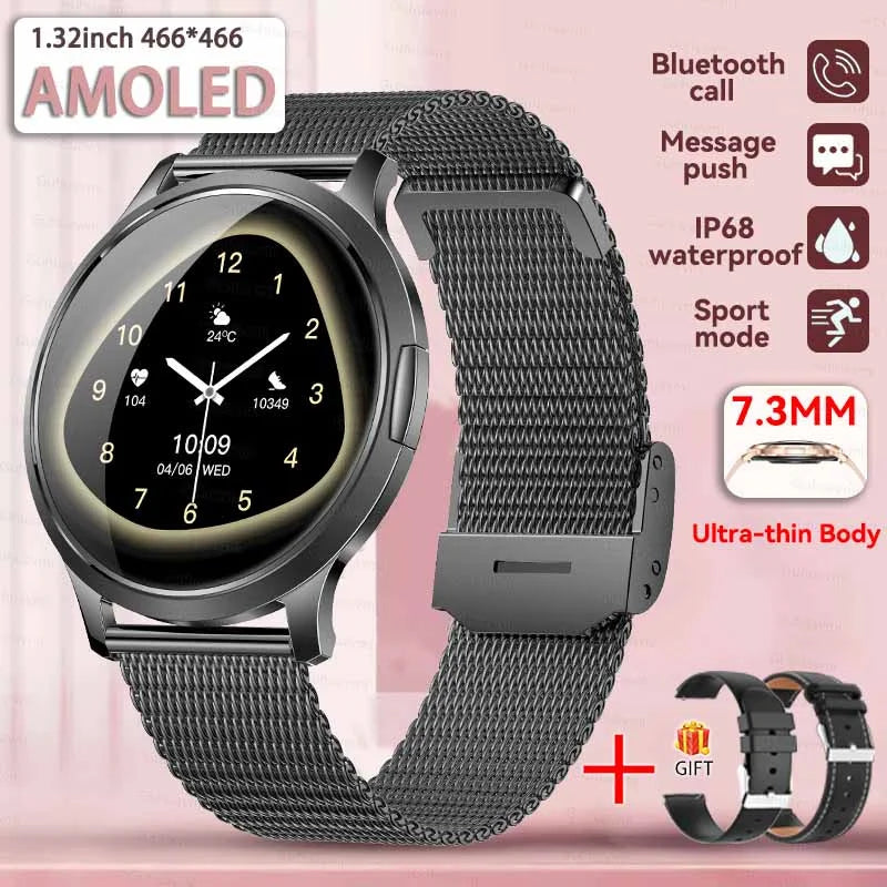 2025 New Smart Watch For Women 1.32"HD AMOLED Screen IP68 Waterproof Heart Rate Women Health Ladies Smartwatches For Android ios