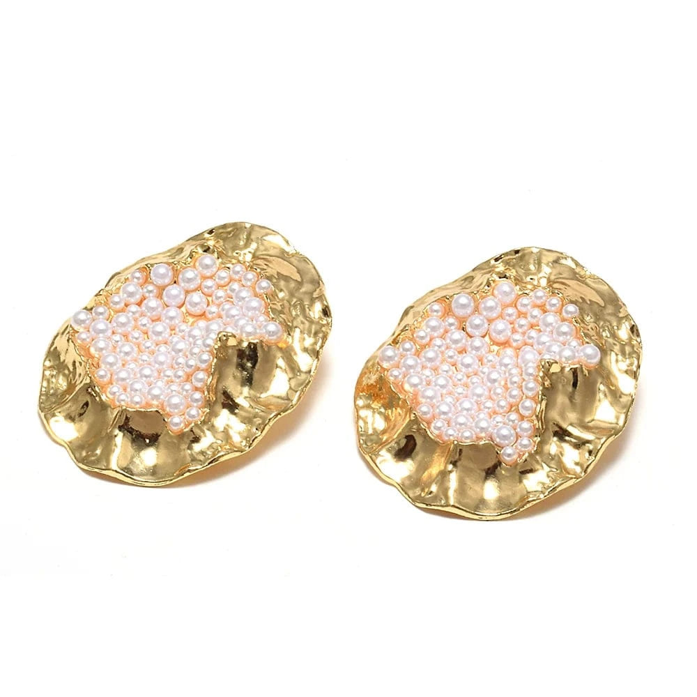 Statement Metal Earrings Trendy Drop Earrings Elegant Popular Earrings Female Accessories Wholesale