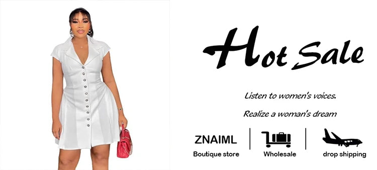 Znaiml Elegant Lapel Short Sleeve Single Breasted Buttons Slim Birthday Party Sweet Style Min Dress Women Office Work Vestidos