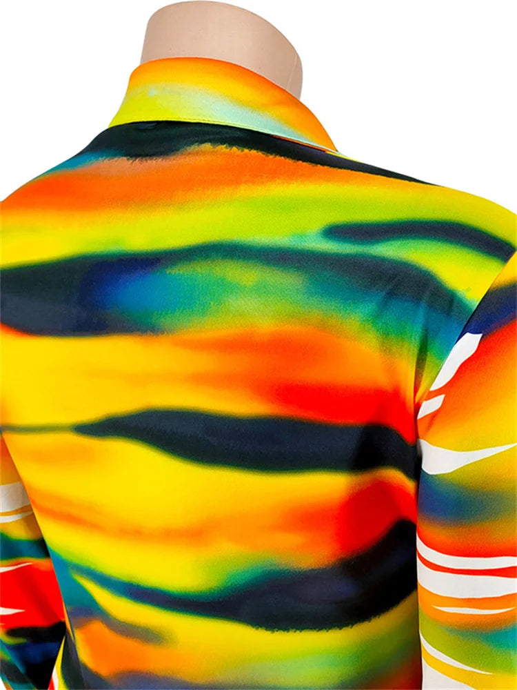 Wmstar Plus Size Two Piece Outfits Women Fall Clothing Tie Dye Top and Pants Leggings Matching Set Wholesale Dropshipping 2022