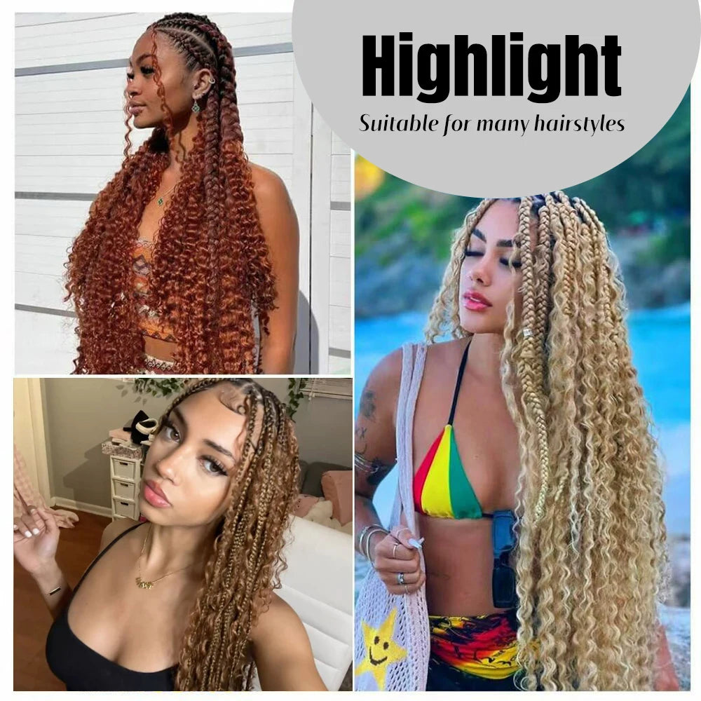 100G Human Hair Bulk for Braiding No Weft 33# Deep Wave Bulk Hair Extensions Weaving Hair for Women Braiding