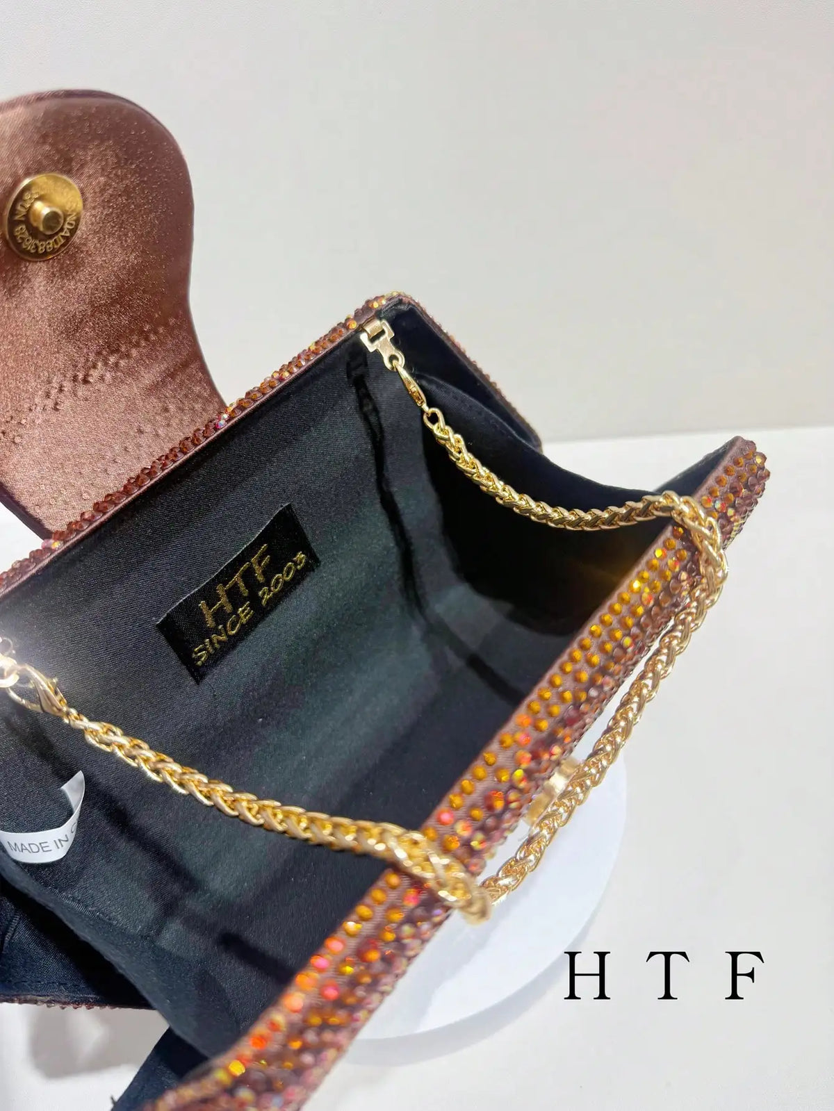 Rhinestone Clutch Shoulder Bag with Chain for Women