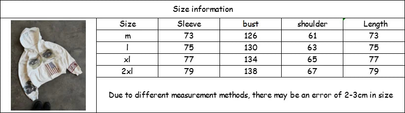 American Vintage Print Zipper Hooded Sweatshirt High Street Trend Zipper Hooded Sweatshirt Harajuku Y2k Zipper Hooded Sweatshirt