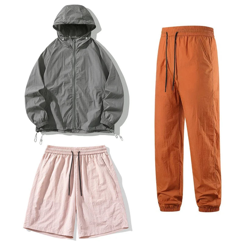 Breathable UV Protection Three Piece Outdoor Sports Set for Women