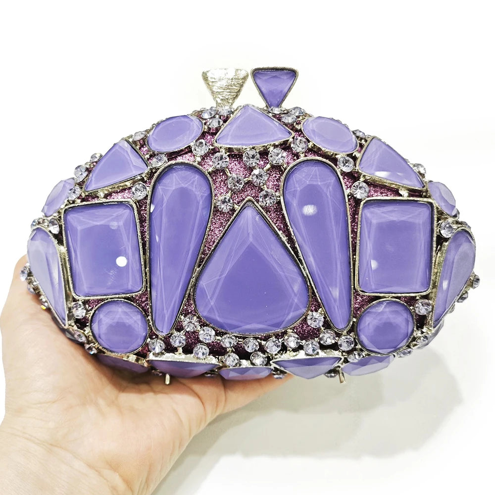 New Large Rhinestone Evening Bag Crystal Dinner Bag WHTUOHENG Diamond Clutch Women's Bag Luxury Formal Party Bags And Handbags