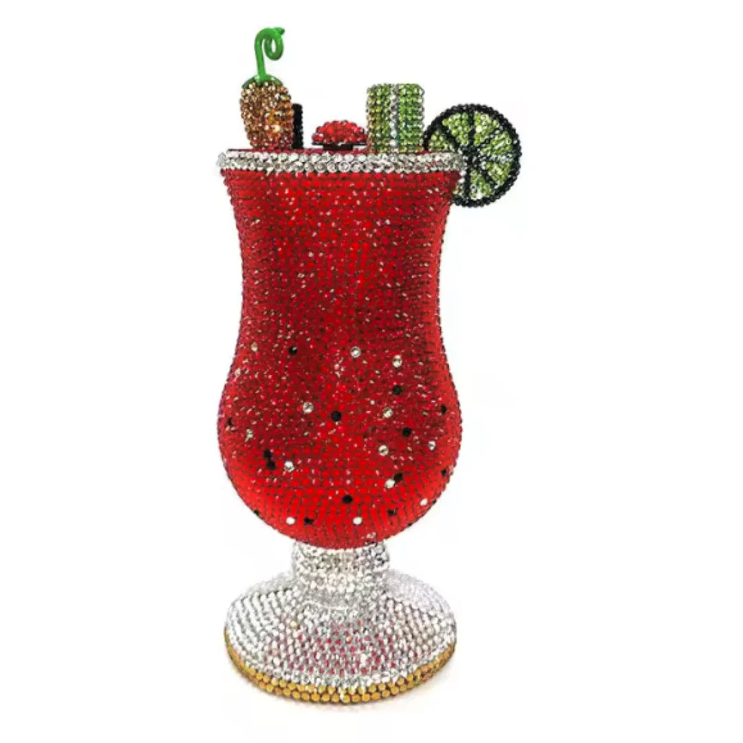 XIYUAN New Martini Bag Women Luxury Rhinestone Evening Bags Diamond Fashion Cup Handbag Wedding Bridal Clutch Classy Party Purse