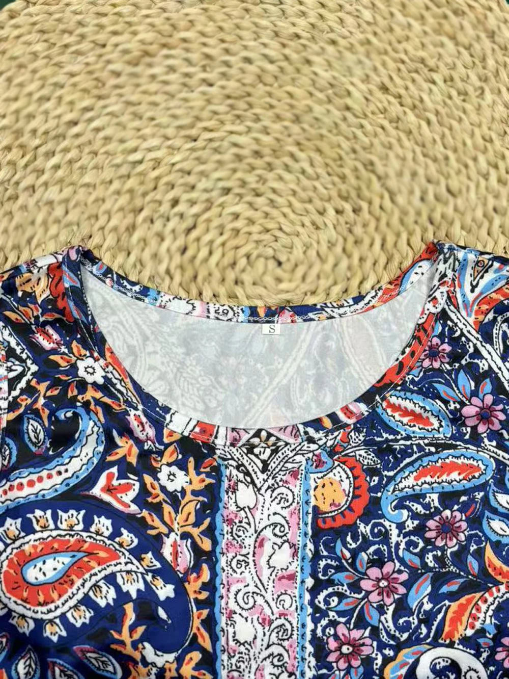Women's spring/summer cashew nut Beach casual print dress