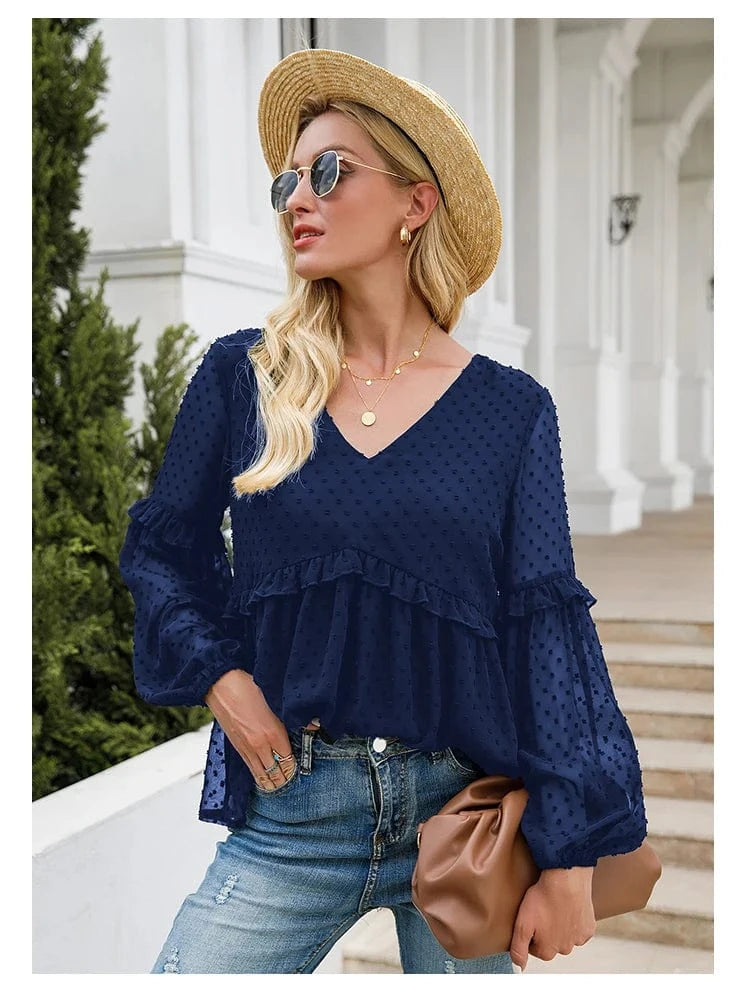 Spring Summer New Women's Black Lace Collar Maternity Shirt Sheer Long Sleeve Drawstring Design for Expectant Mothers