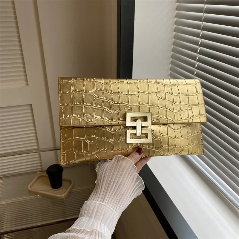 Elegant Minimalist Textured Envelope Handbag for Women