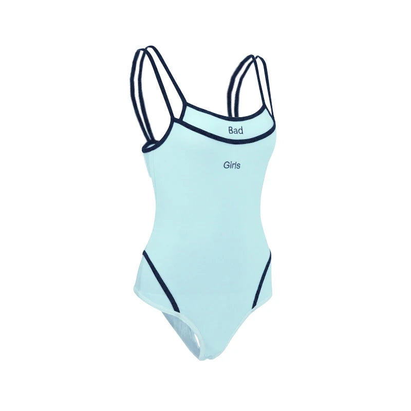 Women Sports Bodysuits Solid Summer Sexy Sling Sleeveless Casual Slim Bodysuits Fashion O-Neck Embroidery Letter Skinny Rompers