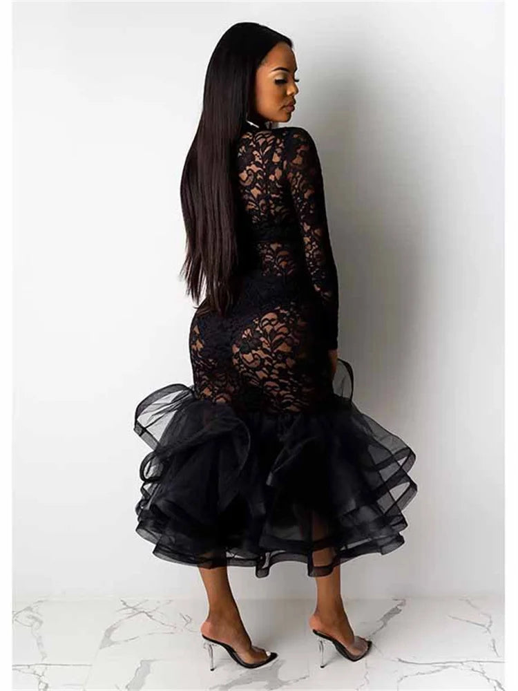 Wmstar Party Dress Women Sexy Hollow Out Bodycon Maxi Long Maxi Dress Hip Wrap Club Outfits New In Spring Wholesale Dropshipping