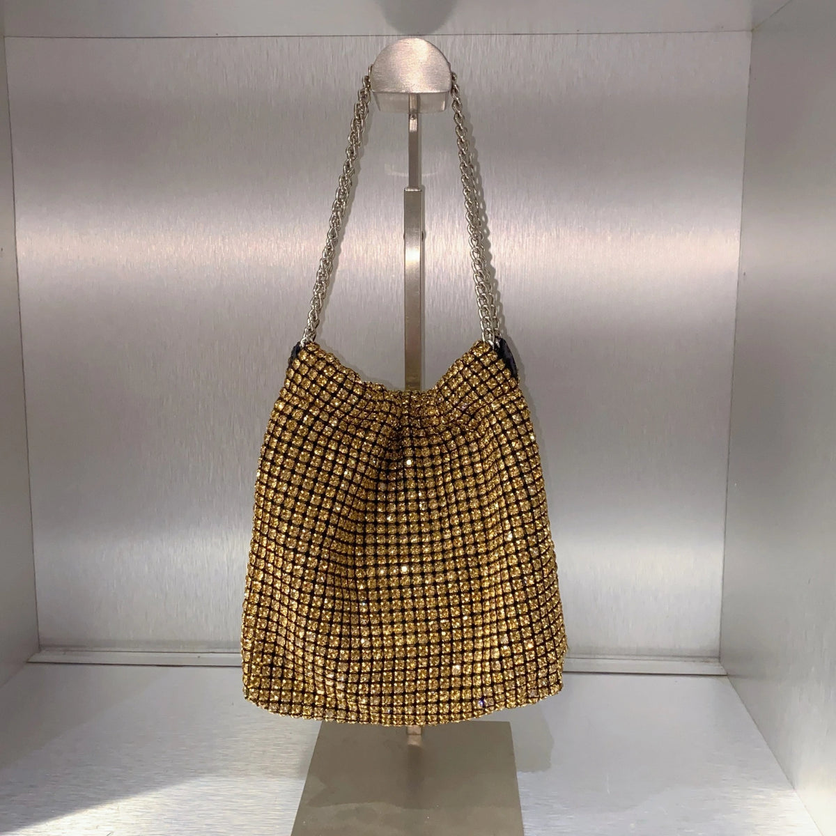 Diamond Encrusted Small Square Shoulder Bag for Women