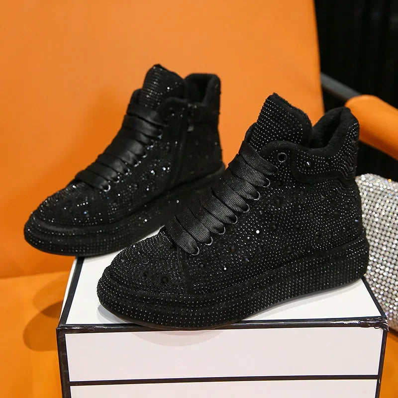 Warm Thick Sole Lace-Up Ankle Snow Boots for Women