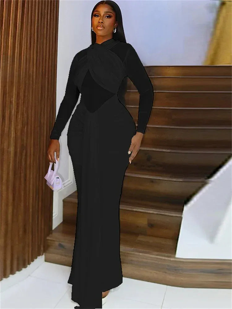 Wmstar Dresses Women Party Sexy See Through Bodycon Fashion Bandage Maxi Long Dress New Summer Wholesale Dropshipping 2025