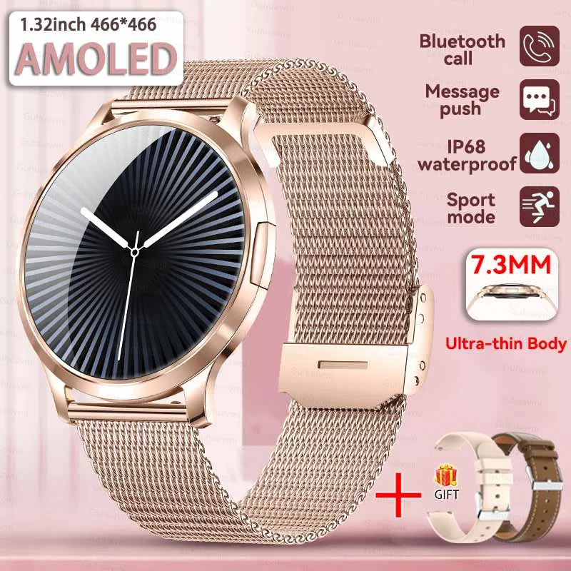 2025 New Smart Watch For Women 1.32"HD AMOLED Screen IP68 Waterproof Heart Rate Women Health Ladies Smartwatches For Android ios