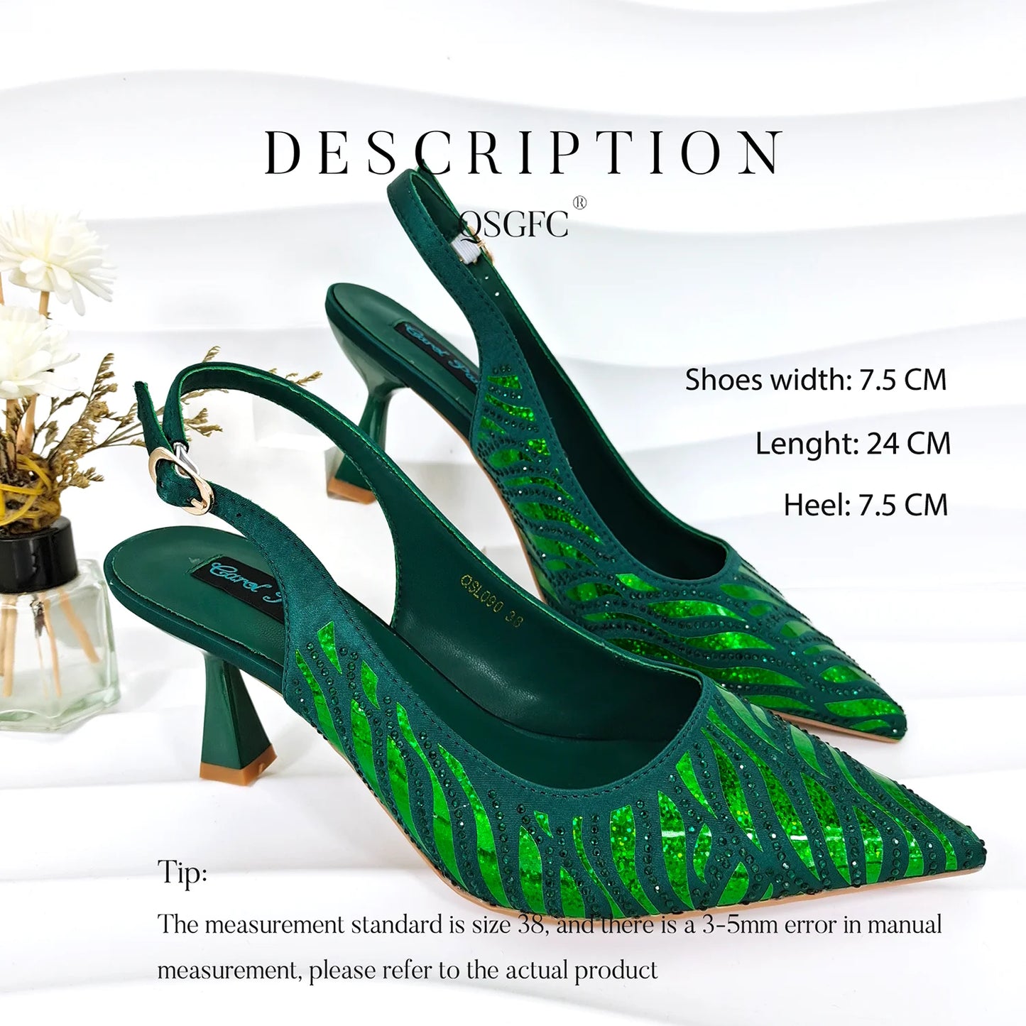 Rhinestone Slingback Pumps
